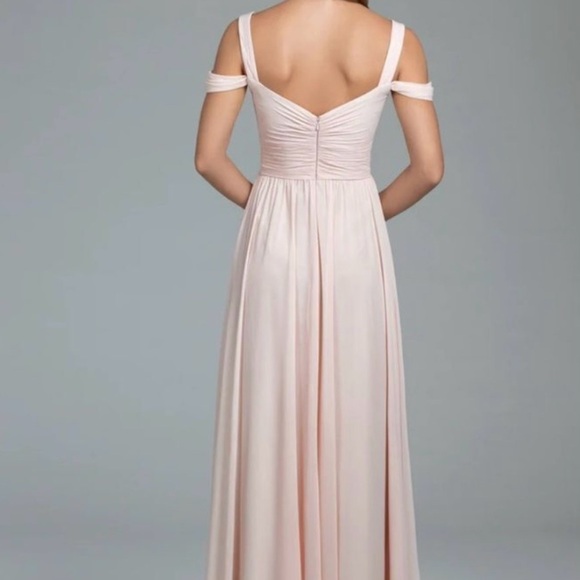 NWT haley page 5901 blush  off the shoulder  formal wedding prom bridesmaid 10 - Picture 3 of 9